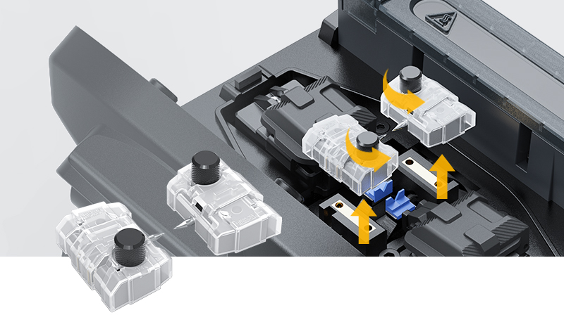 Tool-free installation of electrode rods