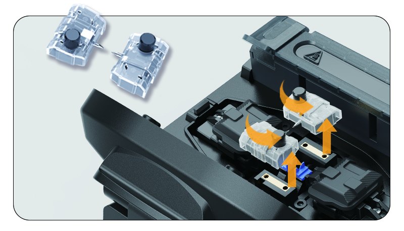 Tool-free installation of electrode rods